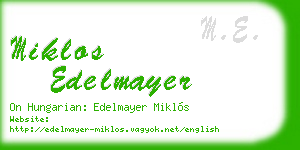 miklos edelmayer business card