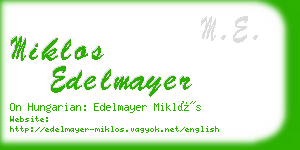 miklos edelmayer business card